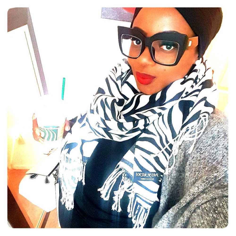 Zebra-Patterned Scarf